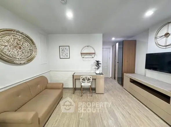 Modern living room with stylish decor and comfortable seating