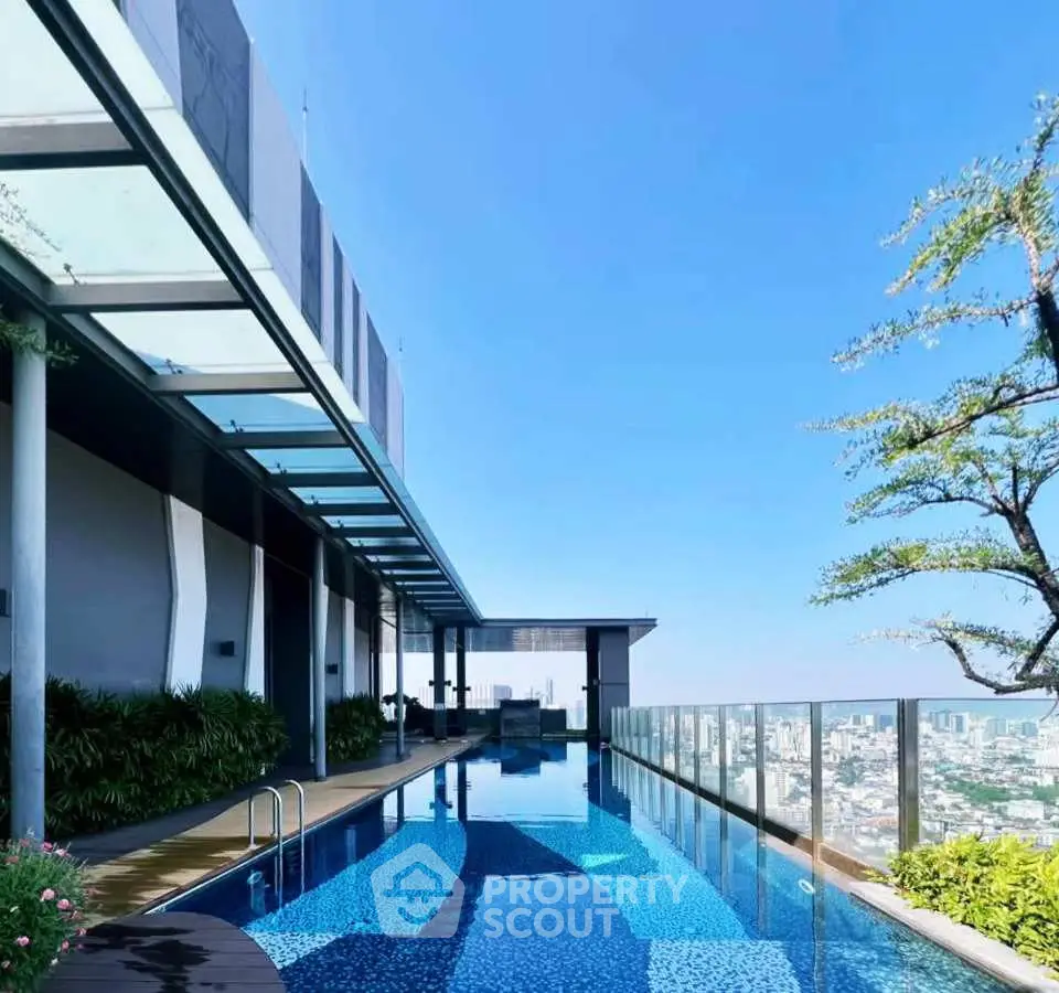Luxurious rooftop pool with stunning city views and modern design.