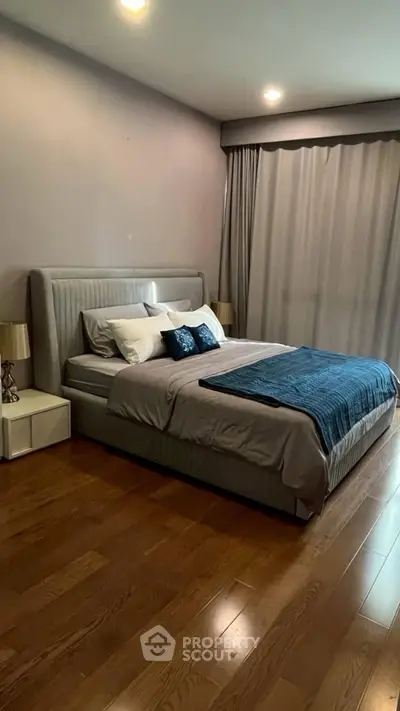 Luxurious bedroom with elegant decor and cozy ambiance