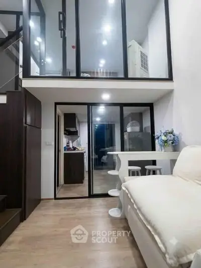 Modern loft apartment with open kitchen and stylish living area