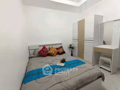 Cozy bedroom with modern decor and stylish furniture