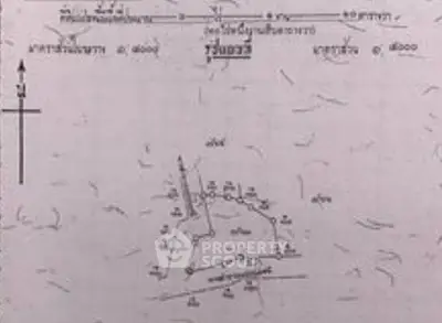 Detailed schematic plan of a property with precise measurements and layout.