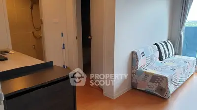 Cozy apartment interior with modern decor and balcony view