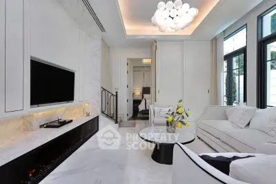 Luxurious modern living room with elegant decor and natural light