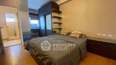 Modern bedroom with stylish decor and cozy ambiance