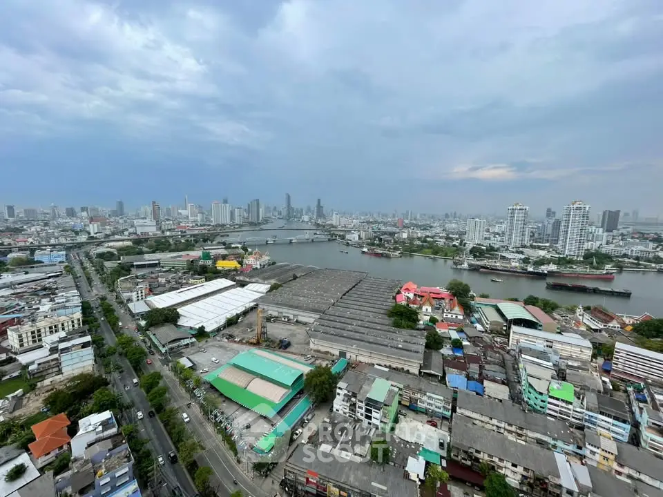 Stunning cityscape view showcasing river and skyline, perfect for urban living enthusiasts.