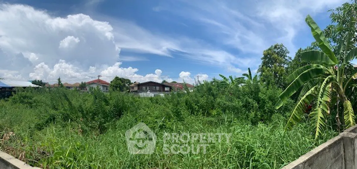 Expansive vacant land with lush greenery and clear blue sky, ideal for development.