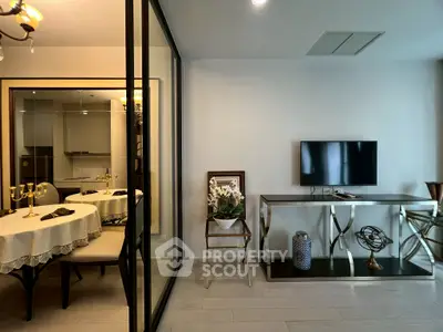 Elegant modern living room with stylish decor and open layout