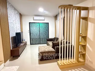 Modern living room with stylish decor and comfortable seating