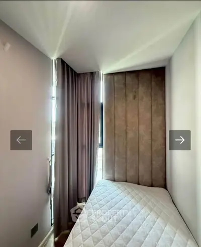 Cozy bedroom with modern design and natural light