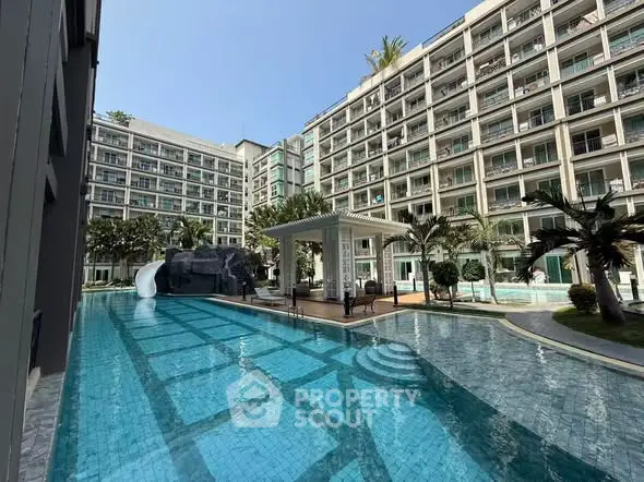 Luxurious residential complex with stunning pool and modern architecture