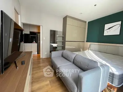 Modern studio apartment with stylish decor and natural light