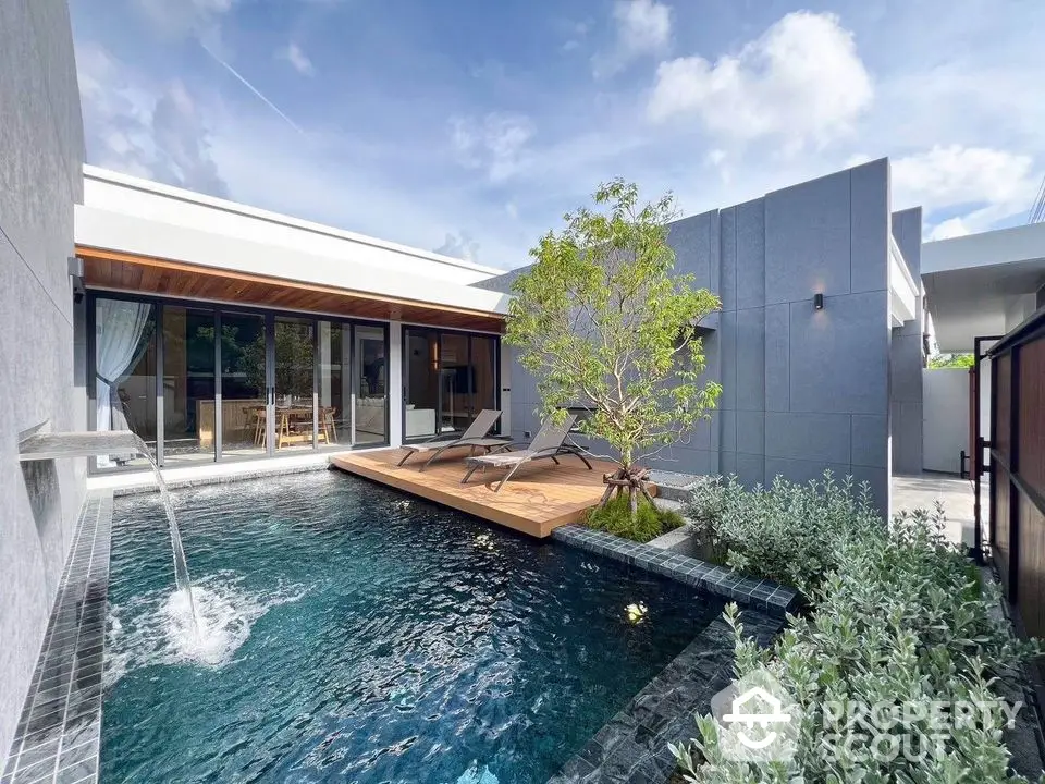 Luxurious modern home with private pool and stylish deck, perfect for relaxation and entertaining.