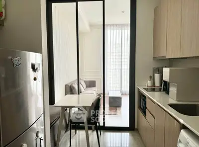 Modern kitchen with open layout and sleek appliances