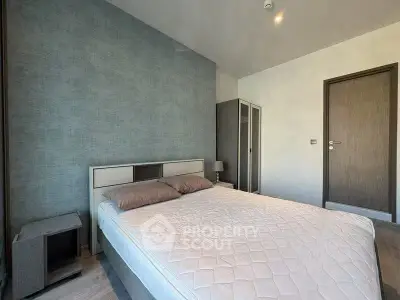 Modern bedroom with stylish decor and cozy ambiance