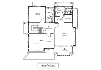 Architectural floor plan showcasing detailed layout of a modern home with multiple rooms and amenities.