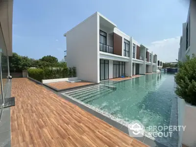 Luxurious modern villas with private pool and elegant design in serene setting.