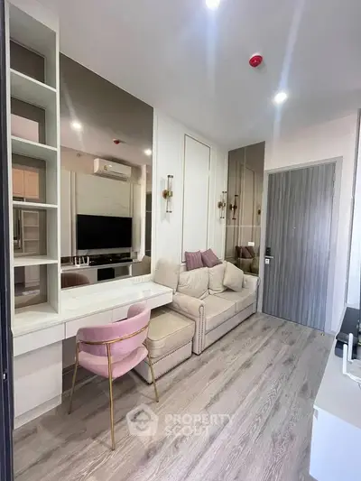 Modern living room with elegant decor and stylish furniture