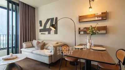 Modern living room with stylish decor and natural light