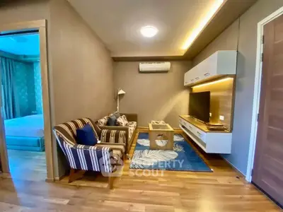 Stylish living room with modern decor and cozy ambiance