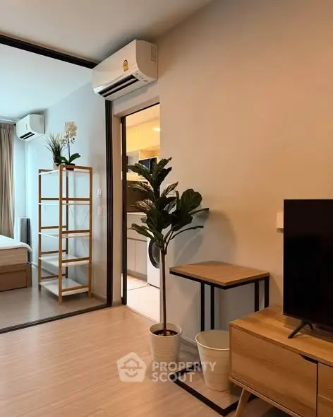 Modern apartment interior with stylish decor and open layout