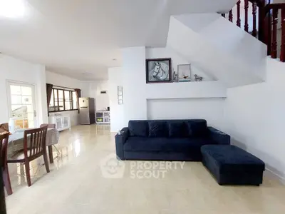 Spacious living room with modern decor and open layout