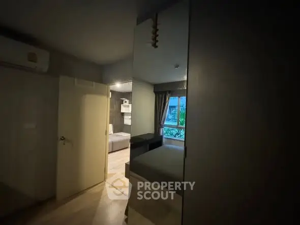 Cozy bedroom with modern decor and natural light