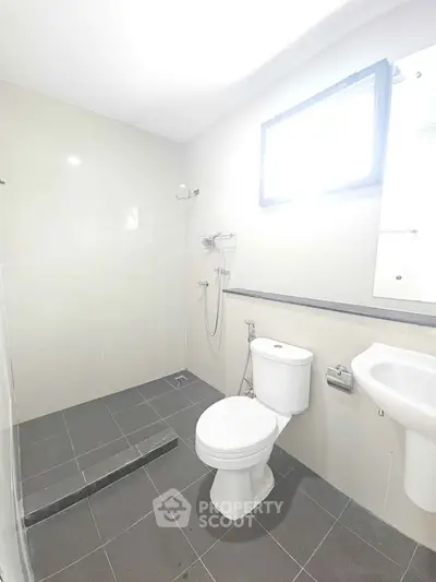 Modern bathroom with sleek design and contemporary fixtures