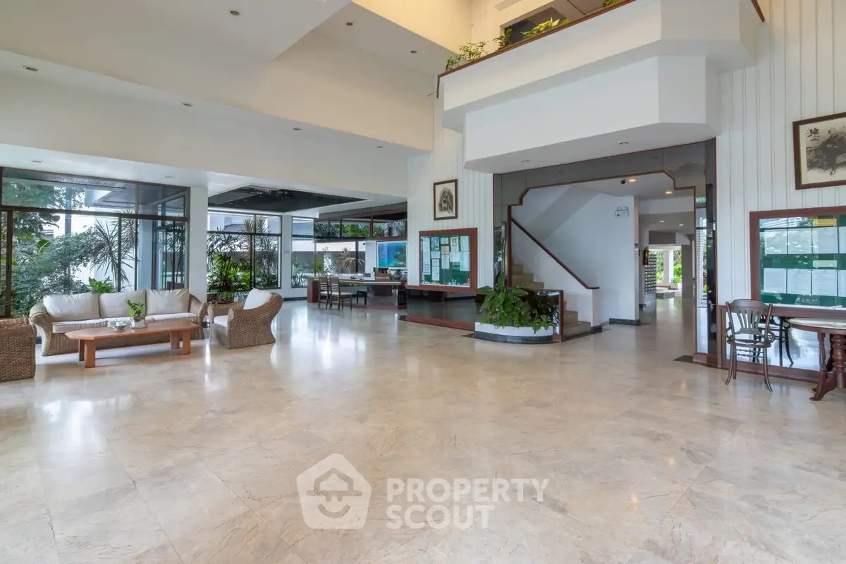 Spacious and elegant lobby with modern design and natural light