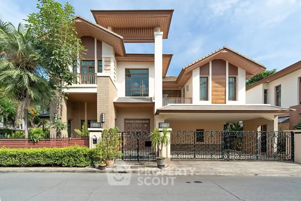 Stunning modern villa with lush greenery and elegant architectural design, perfect for luxurious living.