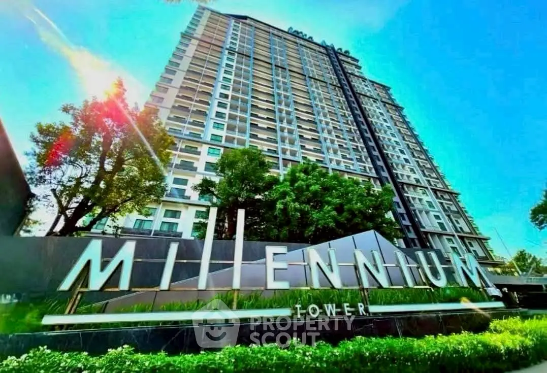 Stunning view of Millennium Tower with lush greenery and modern architecture.