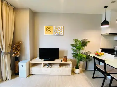 Modern living room with stylish decor and natural light