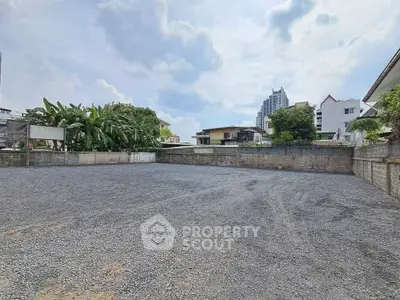 Spacious empty lot with potential for development in urban area