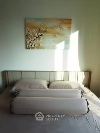 Cozy bedroom with elegant decor and natural light