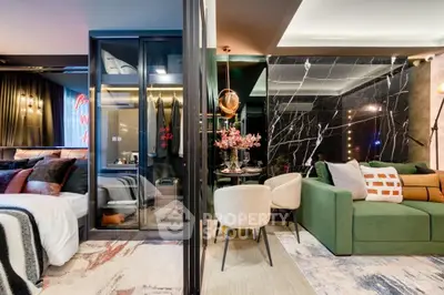 Luxurious modern apartment with stylish open layout and elegant decor
