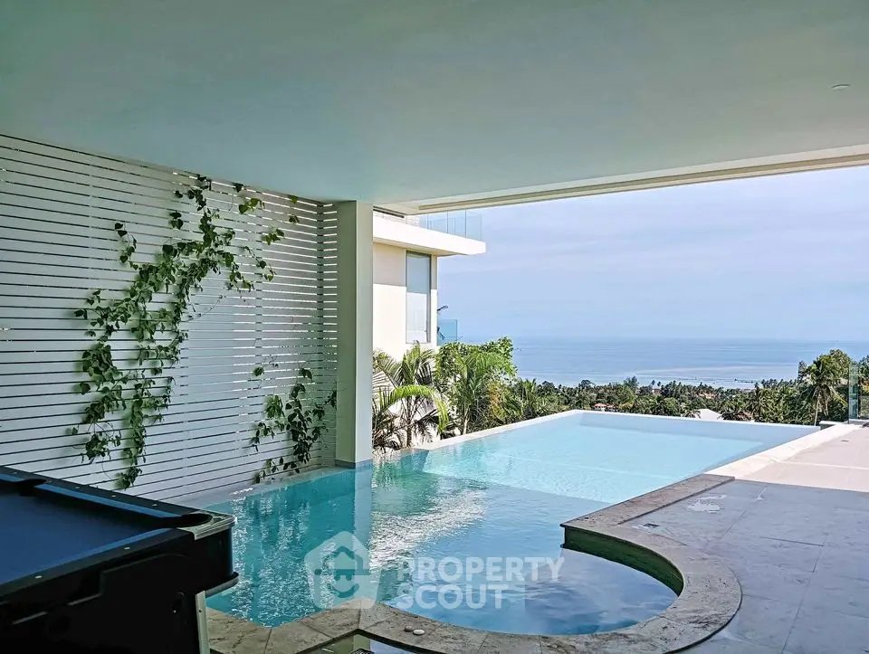 Luxurious infinity pool with stunning ocean view and modern design