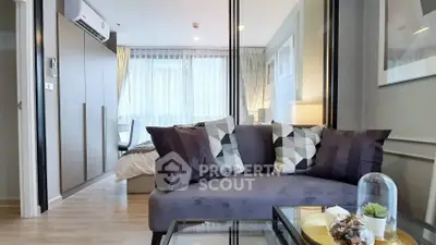 Modern living room with stylish decor and cozy ambiance