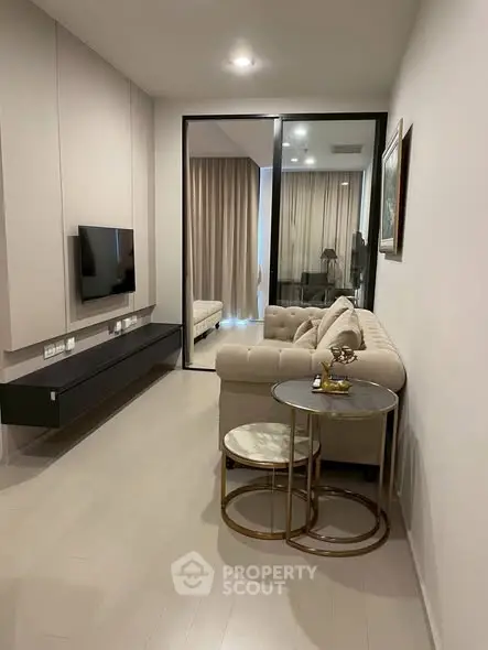 Modern living room with elegant decor and stylish furniture