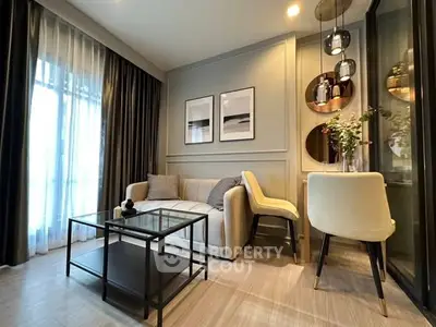 Stylish modern living room with elegant decor and natural light