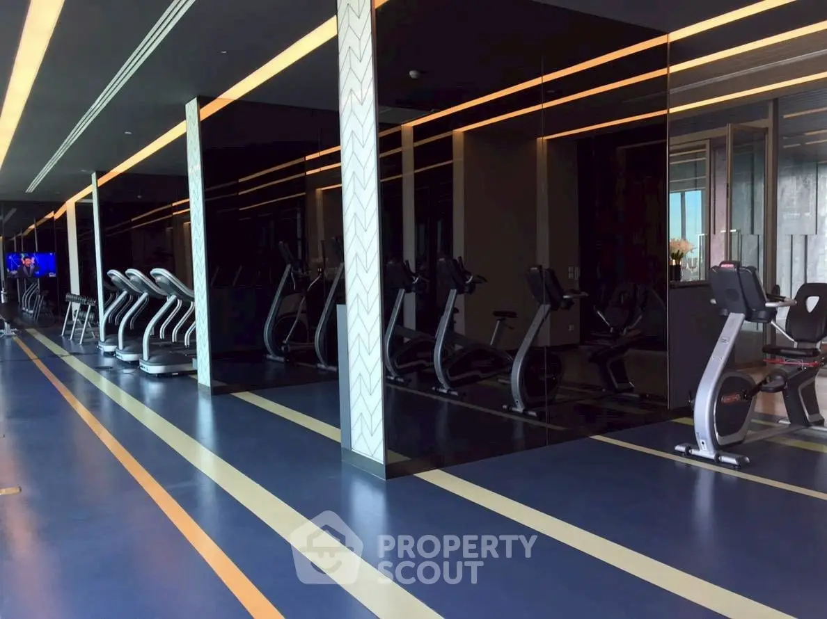 Modern gym with state-of-the-art fitness equipment and sleek design