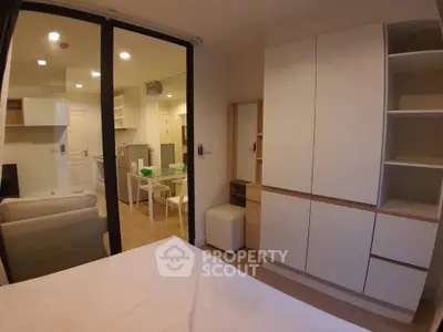 Modern apartment interior with open layout and stylish furniture