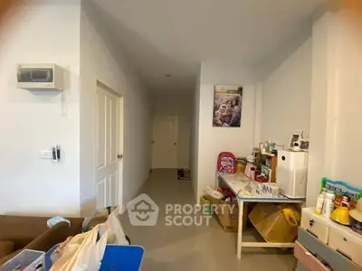 Cozy interior space with hallway and organized storage area, perfect for modern living.