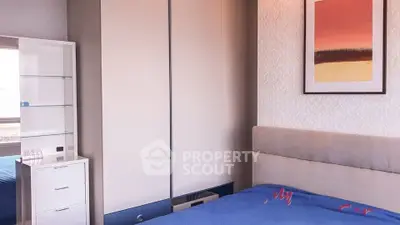 Modern bedroom with stylish decor and cozy ambiance