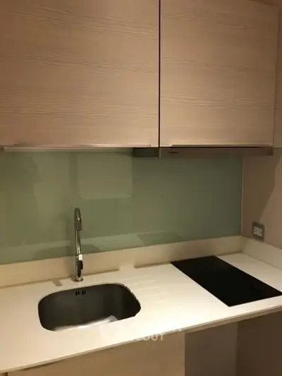 Modern kitchen with sleek cabinetry and induction cooktop