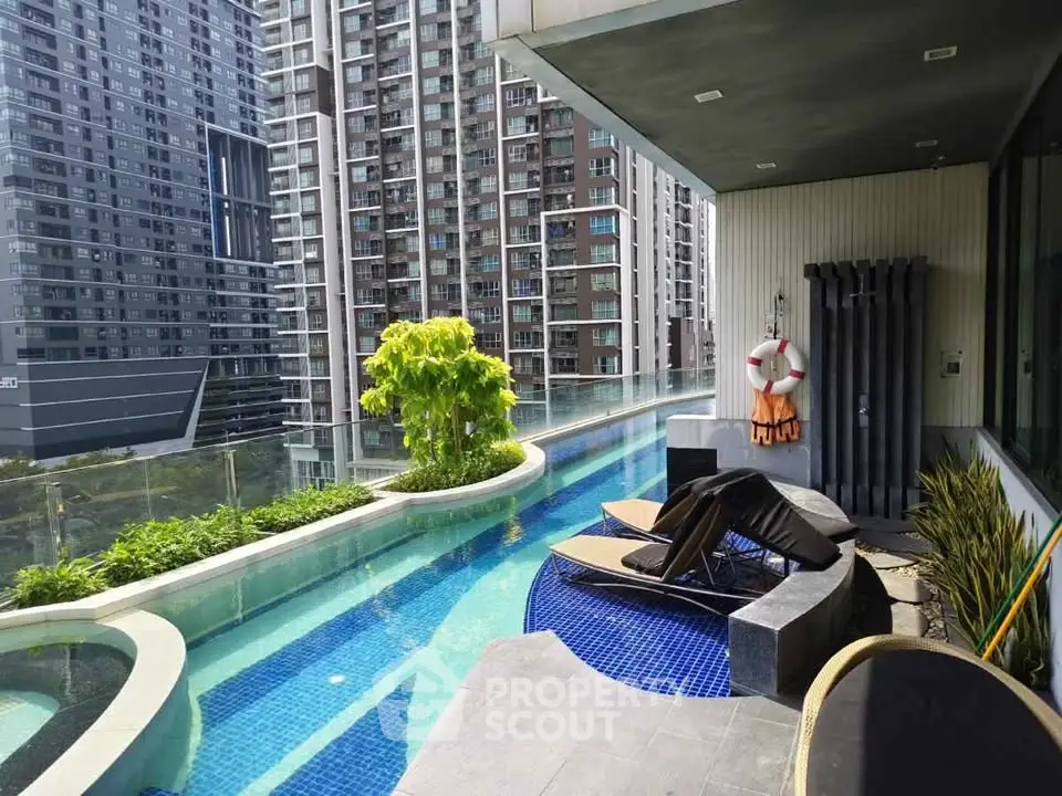 Luxurious rooftop pool with stunning cityscape views and modern amenities.