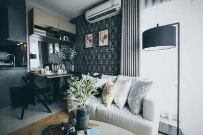 Stylish modern living room with elegant decor and natural light