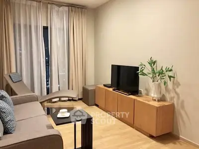 Stylish living room with modern furniture and cozy ambiance