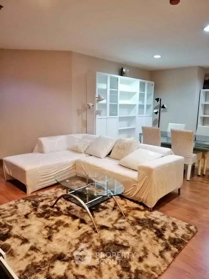Stylish living room with modern furniture and cozy decor