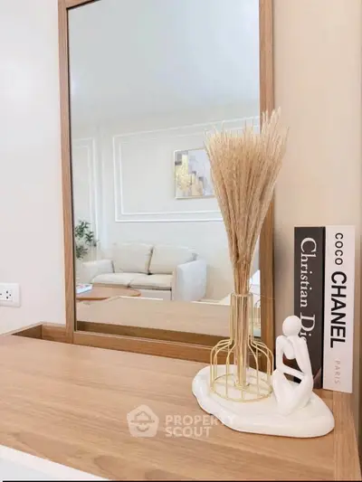 Stylish interior with elegant decor and modern furniture in a cozy living space.