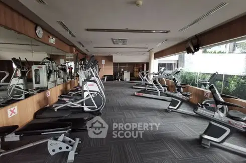 Spacious modern gym with state-of-the-art exercise equipment and mirrored walls.
